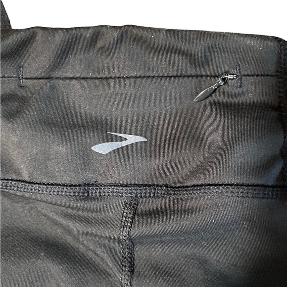 Brooks Capri Tights Women's Black Size Small Running Yoga Waistband Pocket Capri - Picture 9 of 9